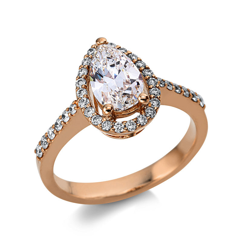 Ring    aus 750/-18 Karat Rotgold mit 36 Diamanten 1