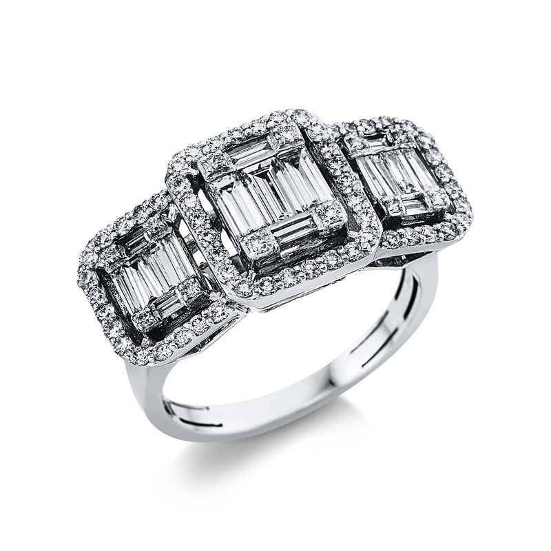 Ring    aus 750/-18 Karat Weißgold mit 85 Diamanten 1