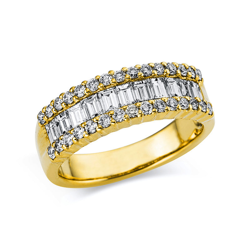 Ring    aus 750/-18 Karat Gelbgold mit 43 Diamanten 1