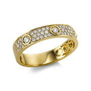 Ring - Mehrfachsteinbesatz aus Gold mit Diamanten - 1X811