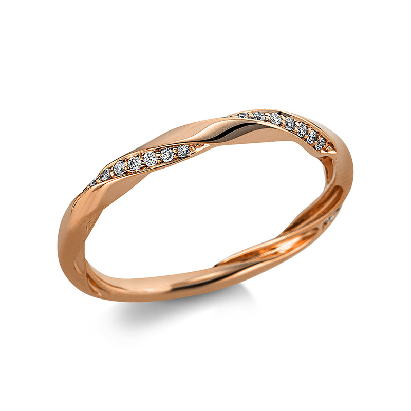 Ring    aus 750/-18 Karat Rotgold mit 27 Diamanten 0