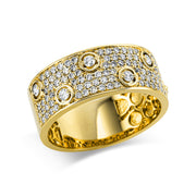 Ring    aus 585/-14 Karat Gelbgold mit 98 Diamanten 0