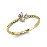 Ring    aus 750/-18 Karat Gelbgold mit 17 Diamanten 0