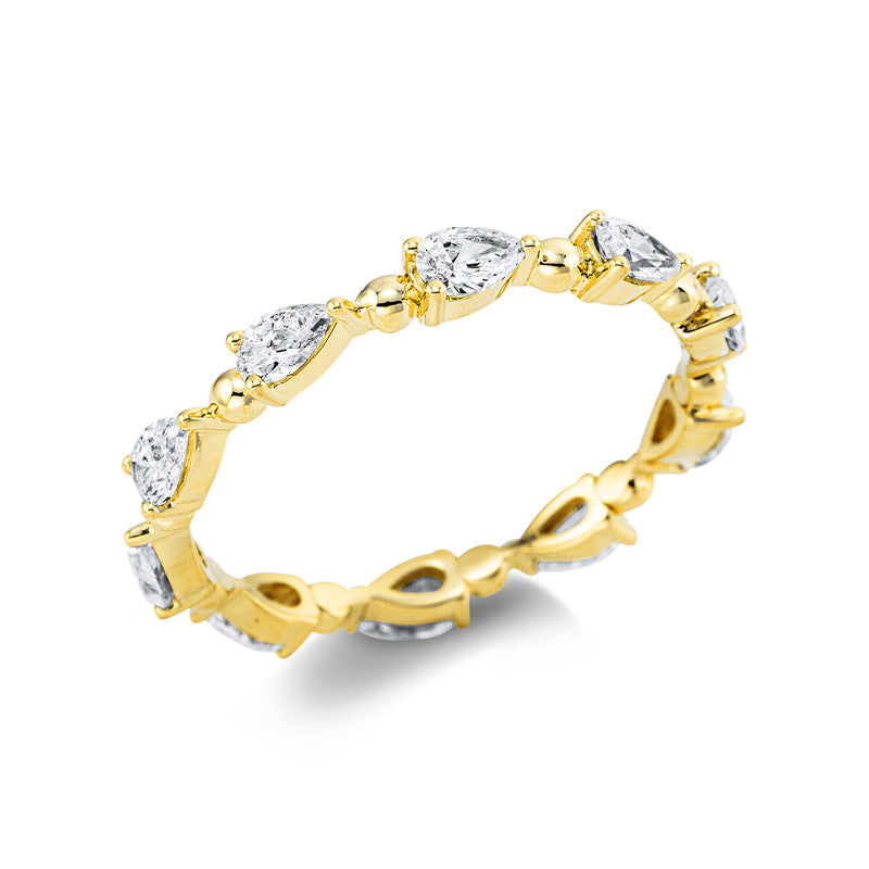 Ring    aus 750/-18 Karat Gelbgold mit 10 Diamanten 1