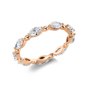 Ring    aus 750/-18 Karat Rotgold mit 9 Diamanten 1