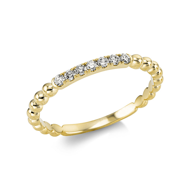Ring    aus 750/-18 Karat Gelbgold mit 7 Diamanten 0