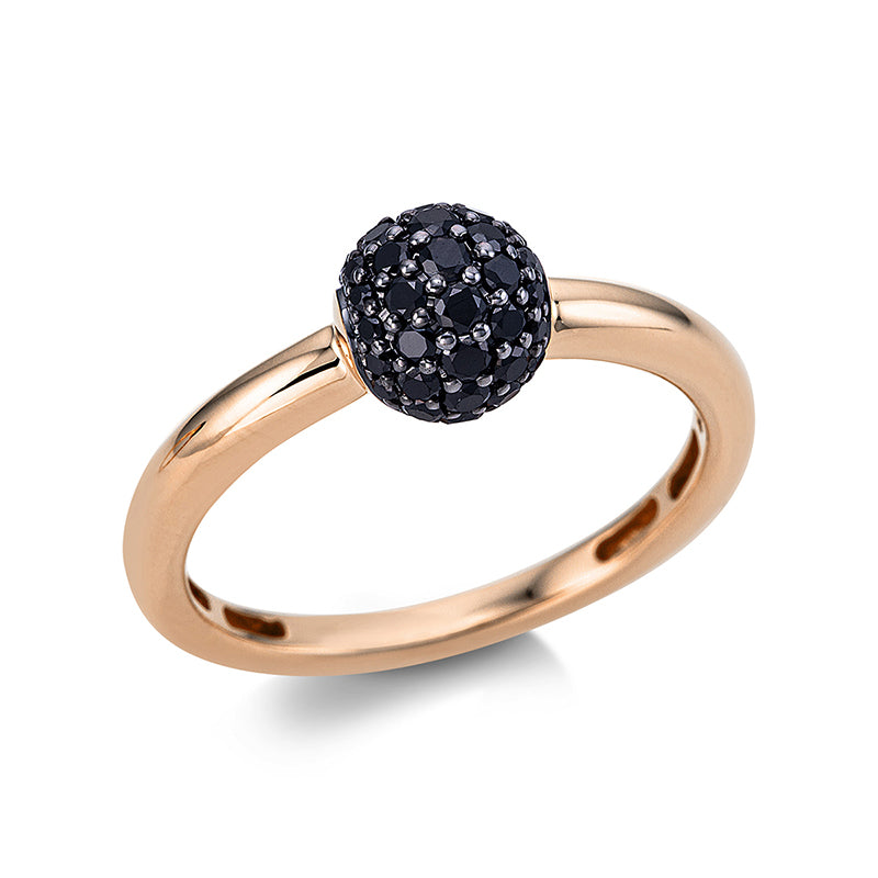 Ring    aus 750/-18 Karat Rotgold mit 39 Diamanten 0