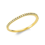 Ring - Memoire halb aus Gold mit Diamanten - 1Z466