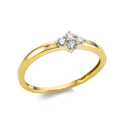 Ring    aus 750/-18 Karat Gelbgold mit 4 Diamanten 0