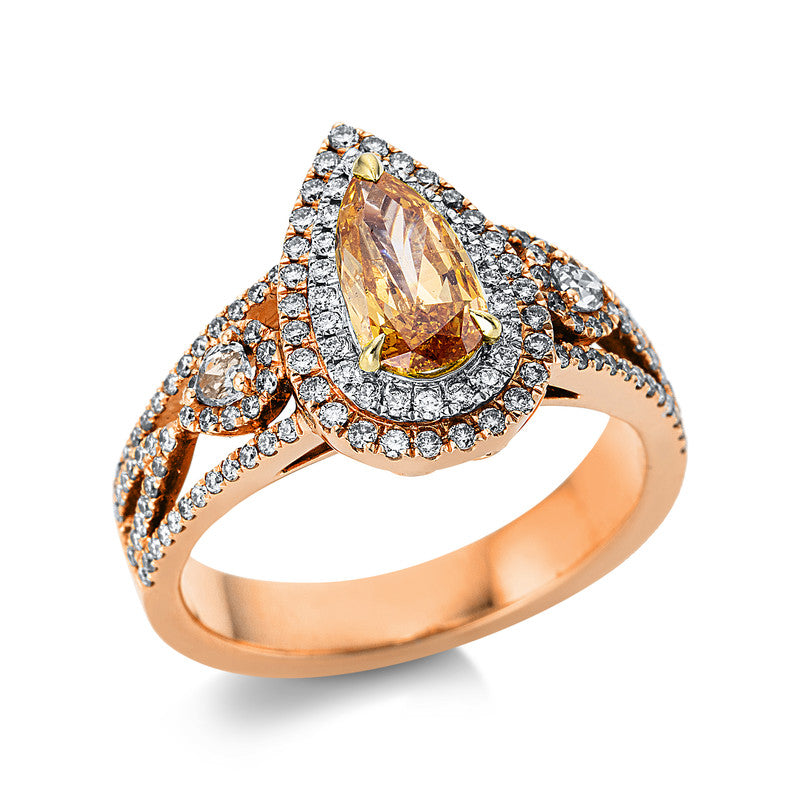 Ring    aus 750/-18 Karat Weißgold / Gelbgold / Rotgold mit 150 Diamanten 1