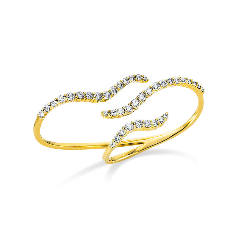 Ring    aus 750/-18 Karat Gelbgold mit 40 Diamanten 2