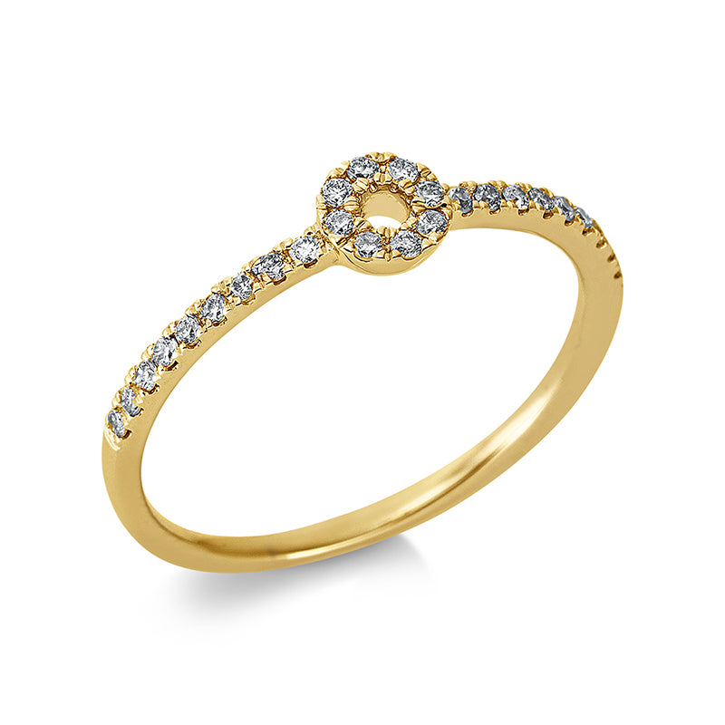 Ring    aus 750/-18 Karat Gelbgold mit 26 Diamanten 0