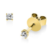 Ohrstecker    aus 750/-18 Karat Gelbgold mit 2 Diamanten 0