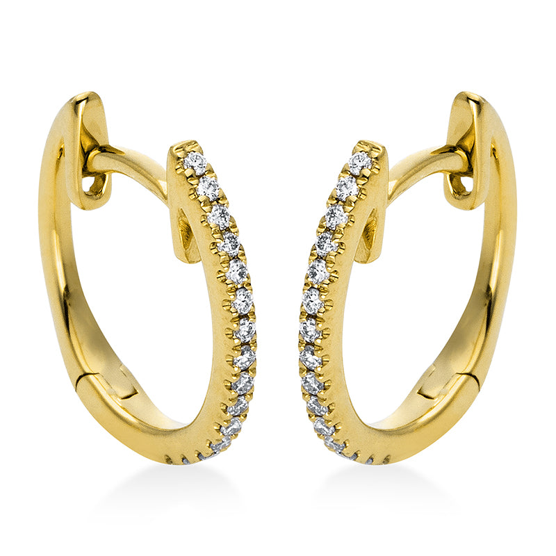 Creolen    aus 750/-18 Karat Gelbgold mit 30 Diamanten 0