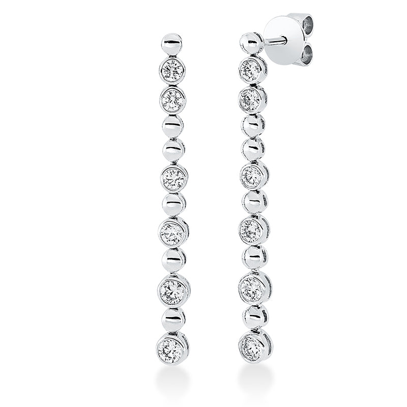Ohrschmuck    aus 750/-18 Karat Weißgold mit 12 Diamanten 0