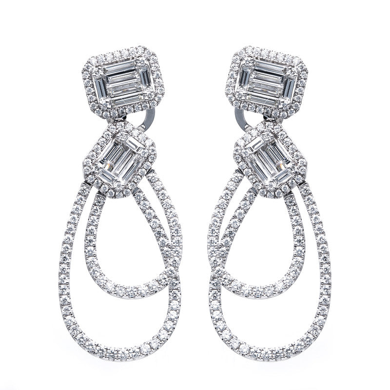 Ohrschmuck    aus 750/-18 Karat Weißgold mit 272 Diamanten 3
