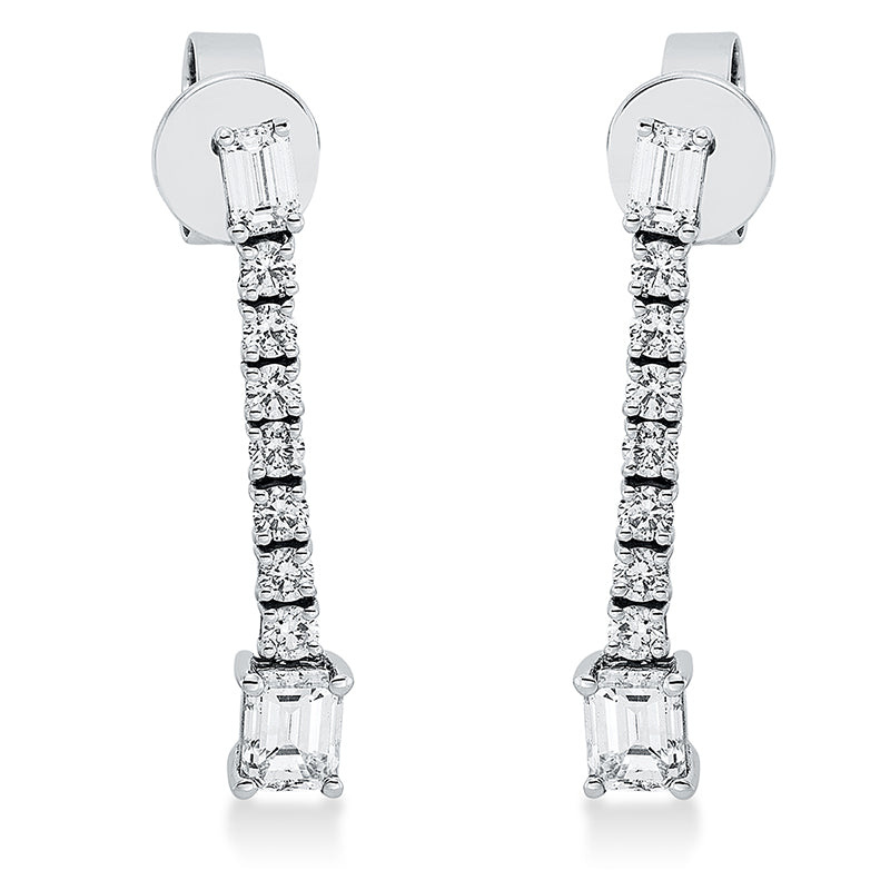 Ohrschmuck    aus 750/-18 Karat Weißgold mit 18 Diamanten 1