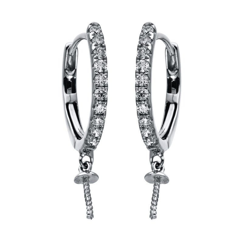 Ohrschmuck    aus 750/-18 Karat Weißgold mit 20 Diamanten 0