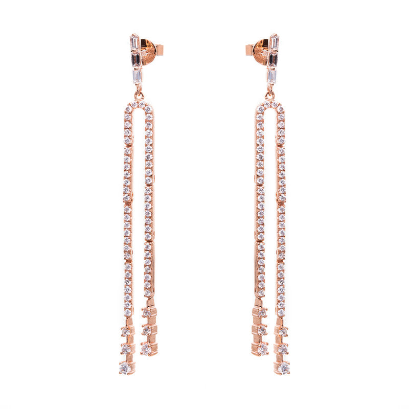 Ohrschmuck    aus 750/-18 Karat Rotgold mit 122 Diamanten 0