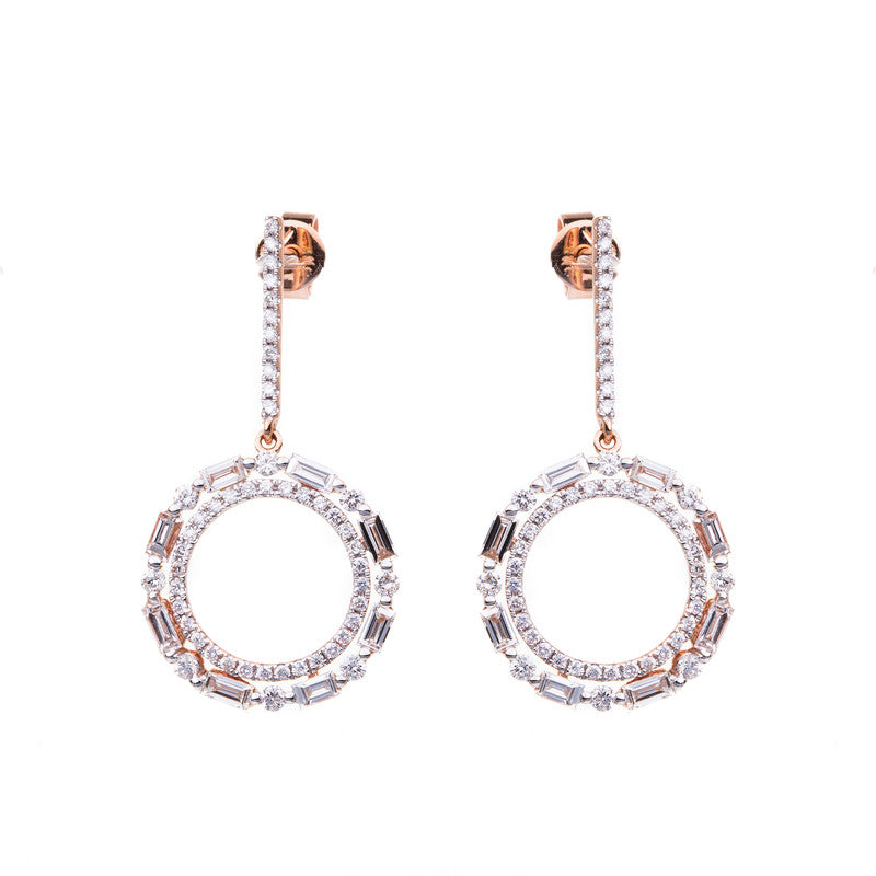 Ohrschmuck    aus 750/-18 Karat Rotgold mit 116 Diamanten 0