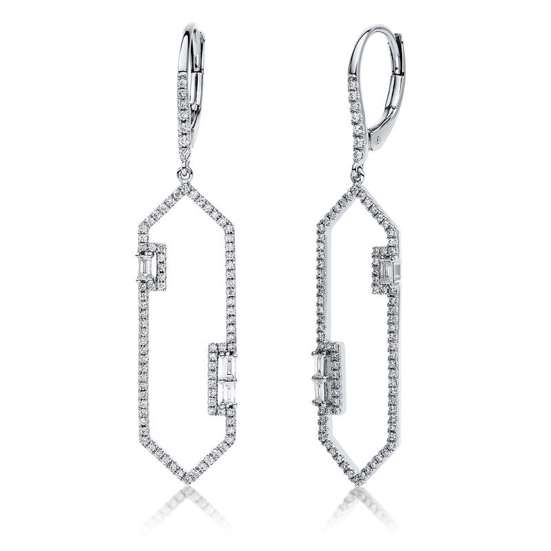Ohrschmuck    aus 750/-18 Karat Weißgold mit 176 Diamanten 0