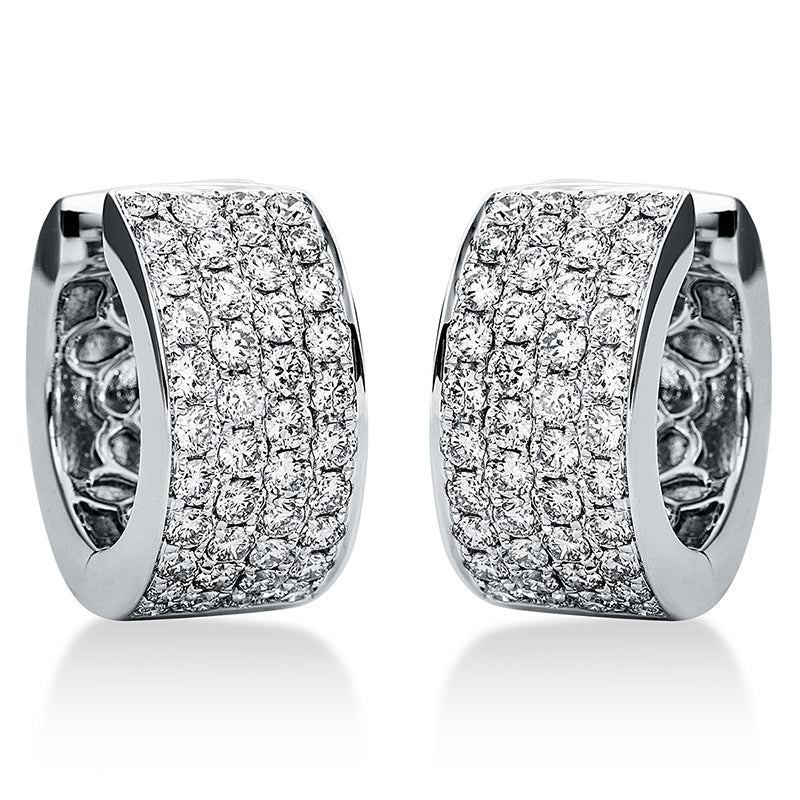 Creolen    aus 750/-18 Karat Weißgold mit 84 Diamanten 1