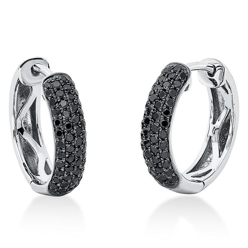 Creolen    aus 750/-18 Karat Weißgold mit 100 Diamanten 0