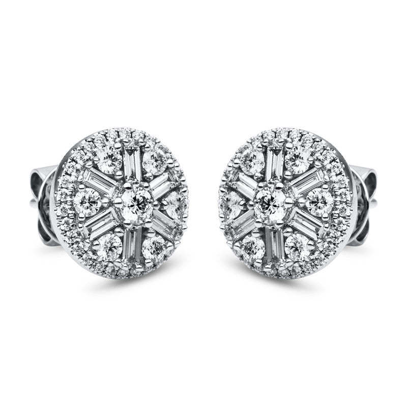 Ohrstecker    aus 750/-18 Karat Weißgold mit 86 Diamanten 0