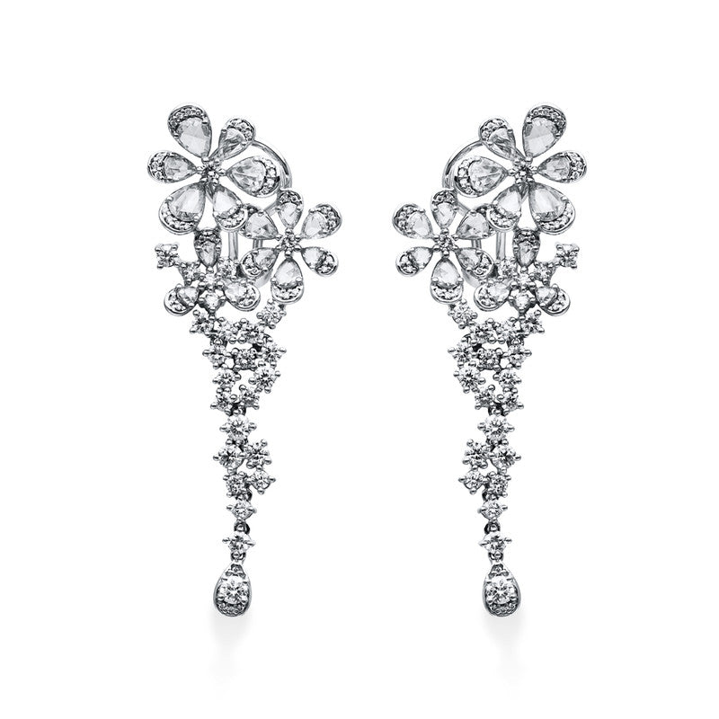 Ohrschmuck    aus 750/-18 Karat Weißgold mit 168 Diamanten 5