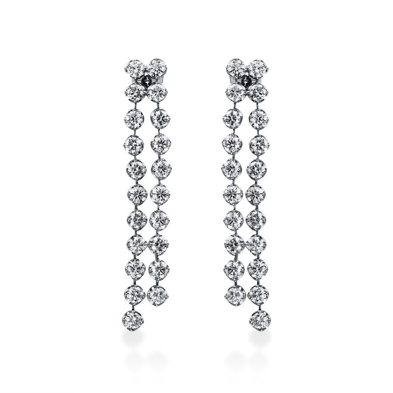 Ohrschmuck    aus 750/-18 Karat Weißgold mit 42 Diamanten 4