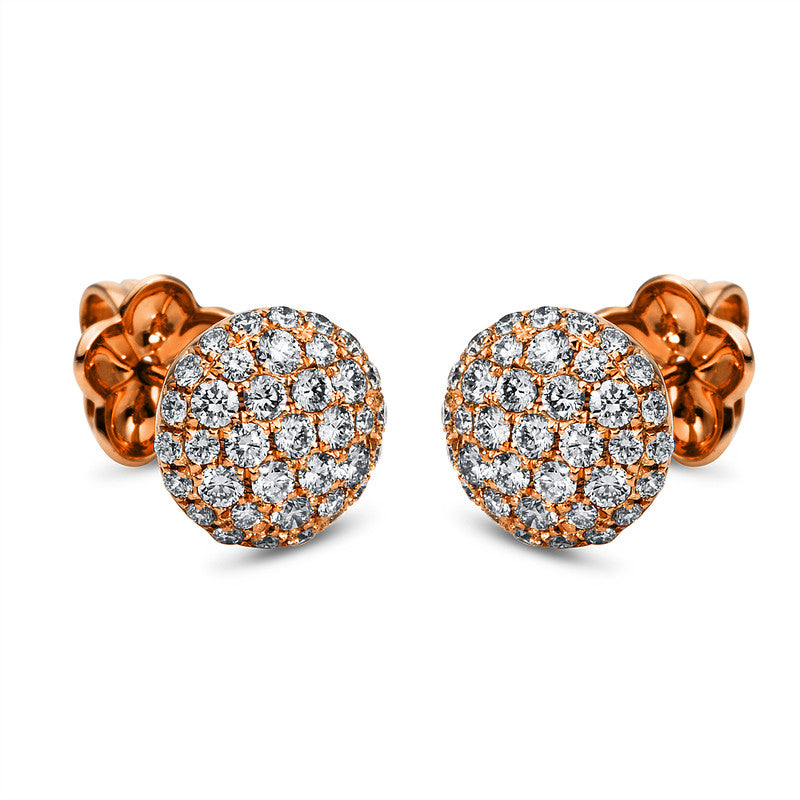 Ohrstecker    aus 750/-18 Karat Rotgold mit 74 Diamanten 0