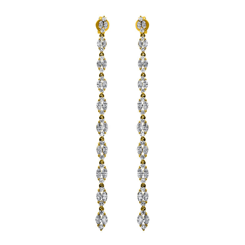 Ohrschmuck    aus 750/-18 Karat Gelbgold mit 80 Diamanten 2