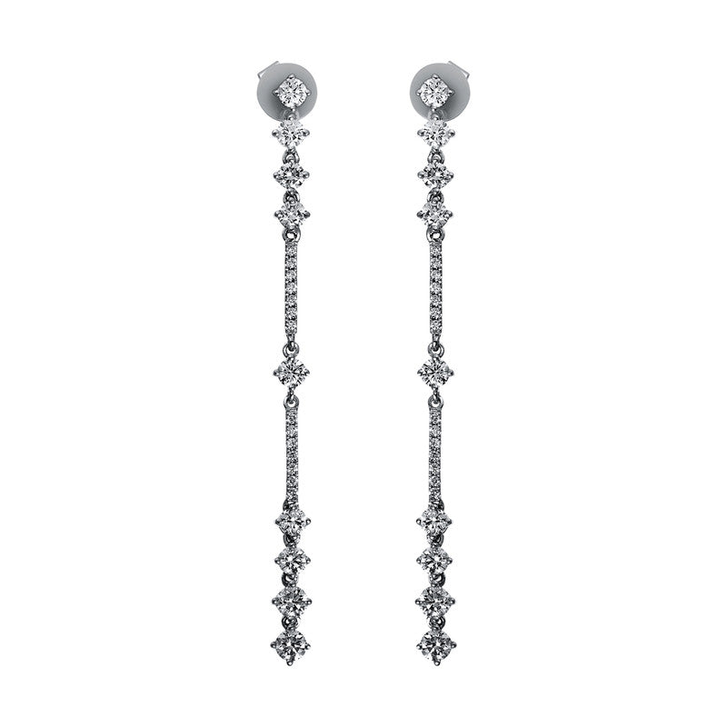 Ohrschmuck    aus 750/-18 Karat Weißgold mit 46 Diamanten 1