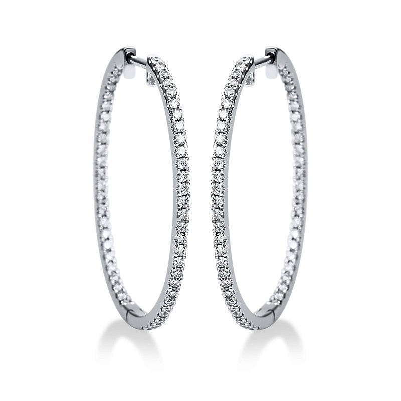 Ohrschmuck    aus 750/-18 Karat Weißgold mit 106 Diamanten 0