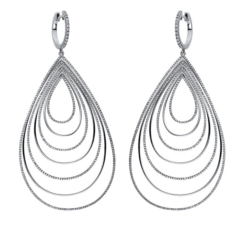 Ohrschmuck    aus 750/-18 Karat Weißgold mit 904 Diamanten 1