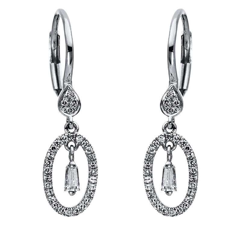 Ohrschmuck    aus 750/-18 Karat Weißgold mit 62 Diamanten 0
