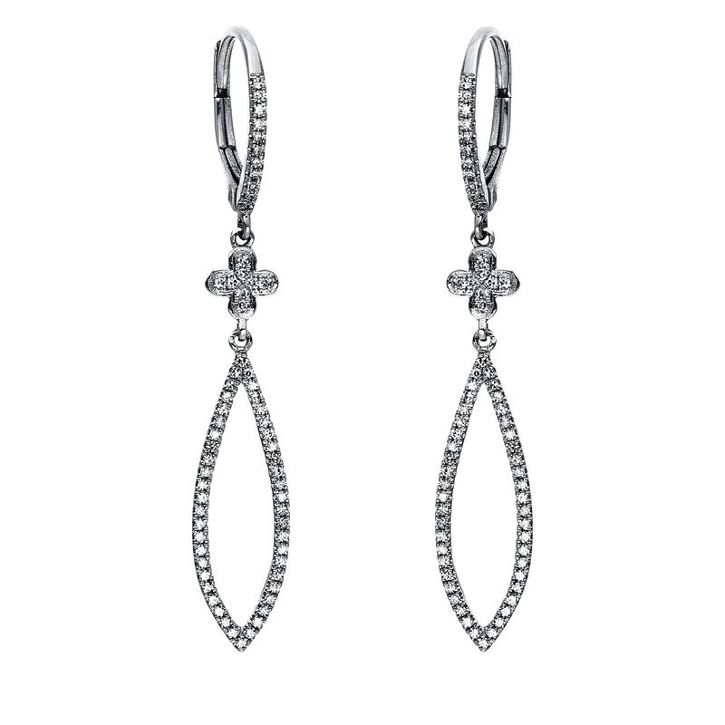 Ohrschmuck    aus 750/-18 Karat Weißgold mit 130 Diamanten 0