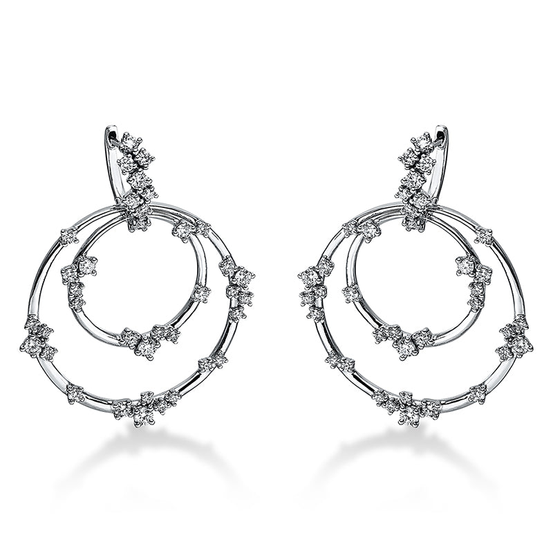 Ohrschmuck    aus 750/-18 Karat Weißgold mit 74 Diamanten 2