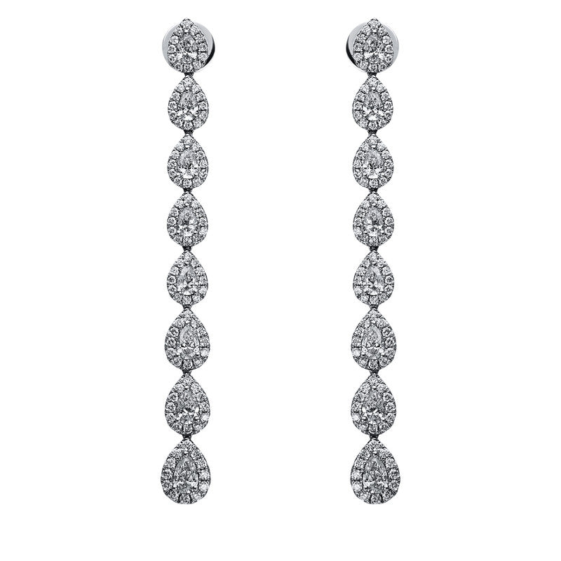 Ohrschmuck    aus 750/-18 Karat Weißgold mit 208 Diamanten 2