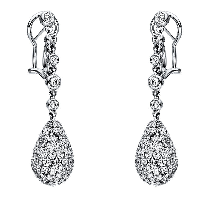 Ohrschmuck    aus 750/-18 Karat Weißgold mit 198 Diamanten 7