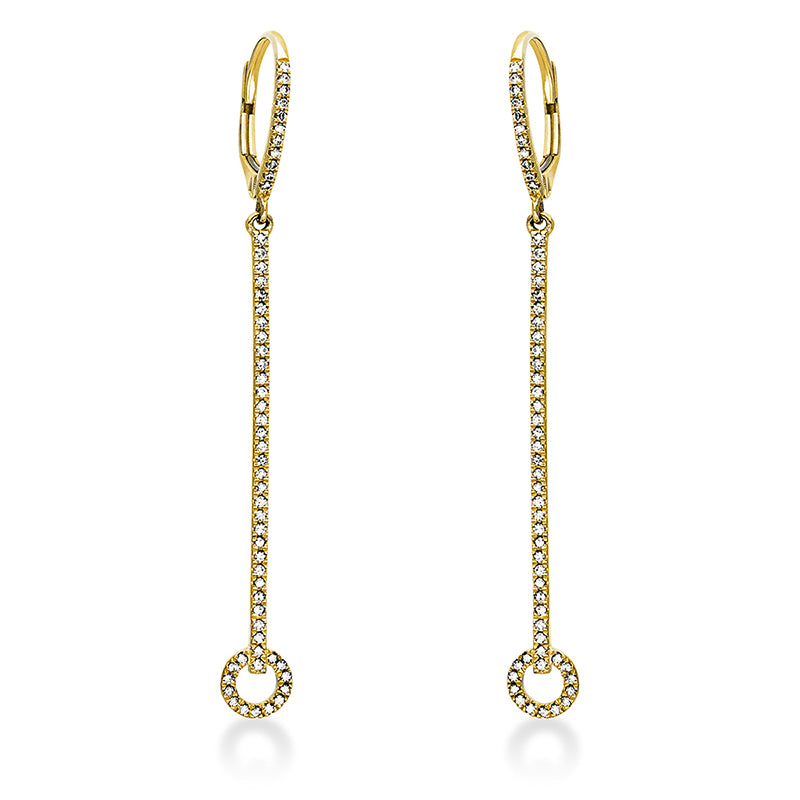 Ohrschmuck    aus 585/-14 Karat Gelbgold mit 112 Diamanten 0