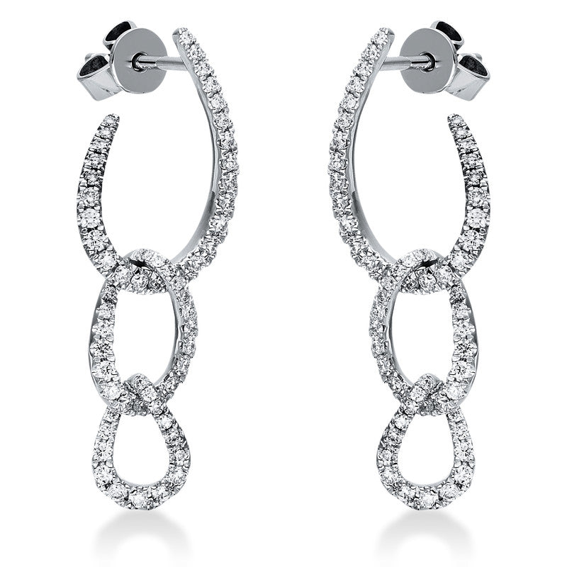 Ohrschmuck    aus 750/-18 Karat Weißgold mit 126 Diamanten 0