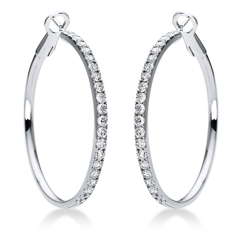 Creolen    aus 750/-18 Karat Weißgold mit 42 Diamanten 2