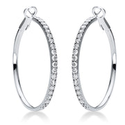 Creolen    aus 750/-18 Karat Weißgold mit 42 Diamanten 2