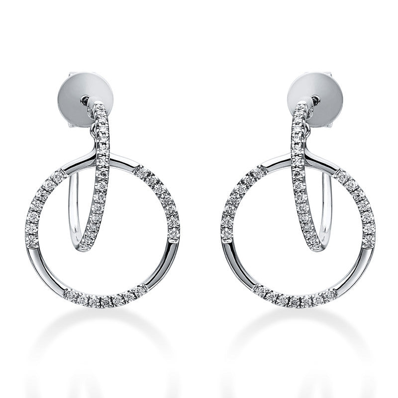Ohrschmuck    aus 750/-18 Karat Weißgold mit 74 Diamanten 0