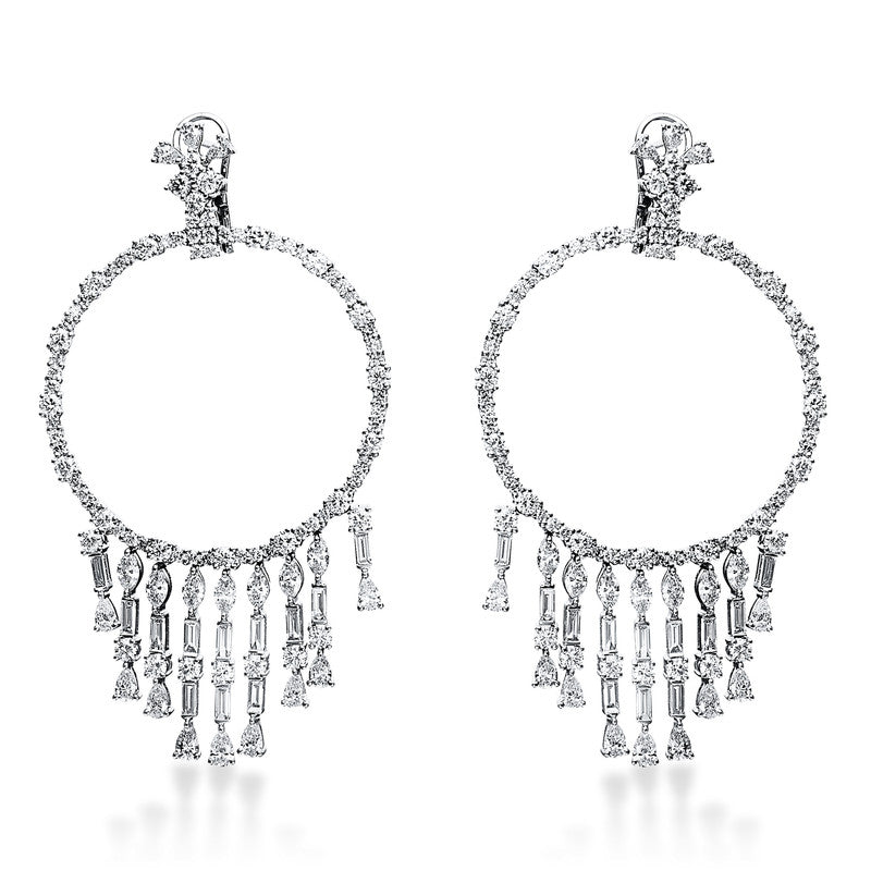 Ohrschmuck    aus 750/-18 Karat Weißgold mit 222 Diamanten 9