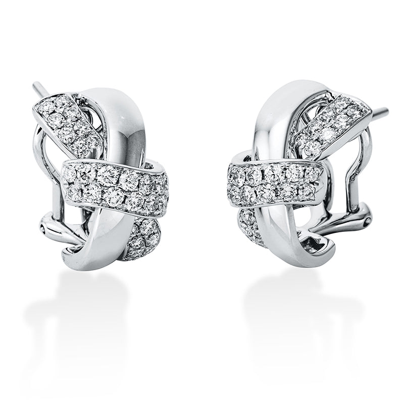 Ohrschmuck    aus 750/-18 Karat Weißgold mit 62 Diamanten 1