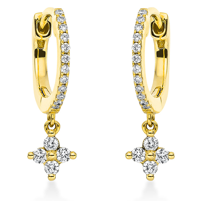 Ohrschmuck    aus 750/-18 Karat Gelbgold mit 32 Diamanten 0