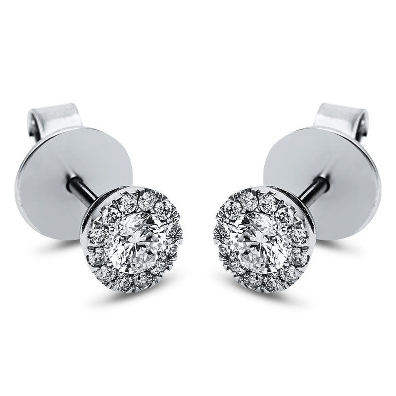 Ohrstecker    aus 585/-14 Karat Weißgold mit 26 Diamanten 0