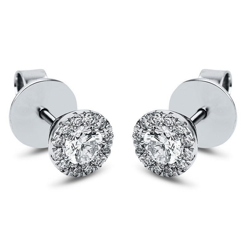 Ohrstecker    aus 585/-14 Karat Weißgold mit 26 Diamanten 0